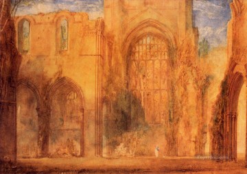 Turner Painting - Interior de la Abadía de Fountains Yorkshire Romántico Turner